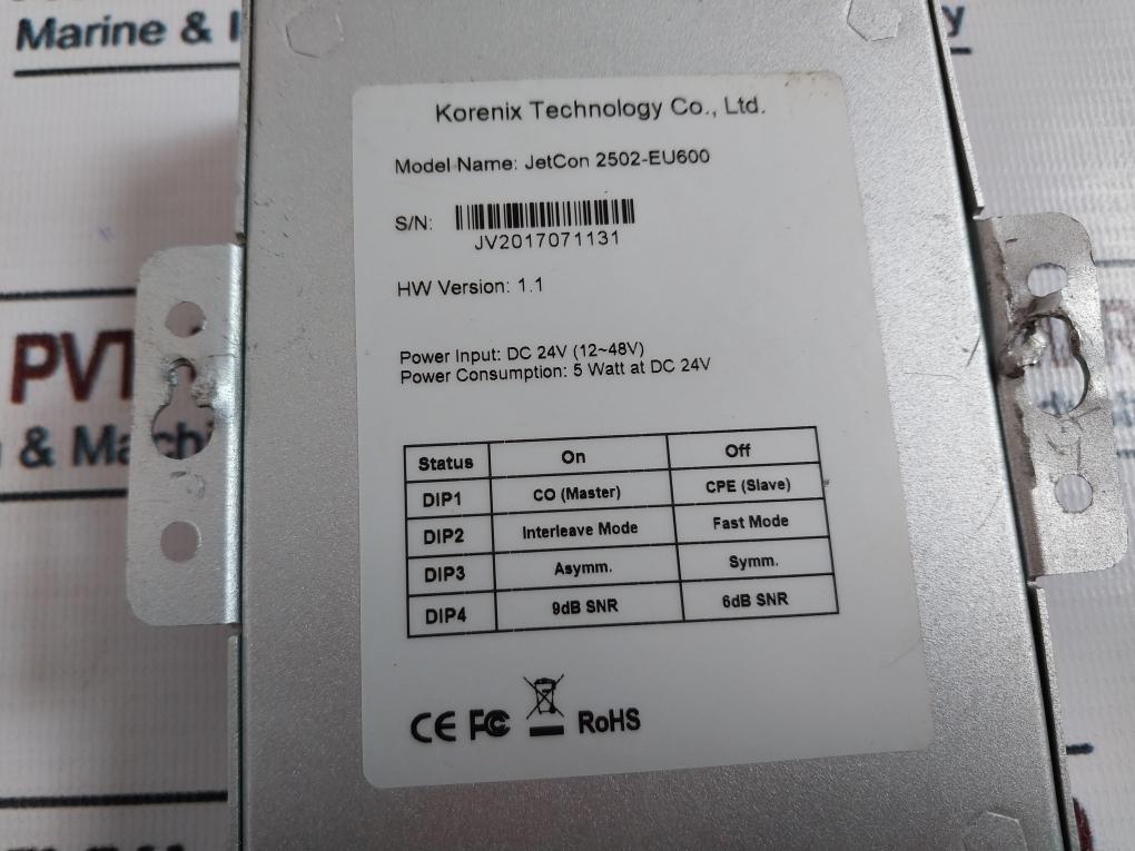 Korenix Jetcon 2502-eu600 Ethernet Over Vdsl Extender