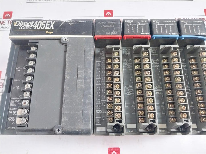 Koyo Direct LOGIC 405EX D4-EX,405-4DAC,U-05T,U-55N,U-05N,U-06B PLC Module Rack