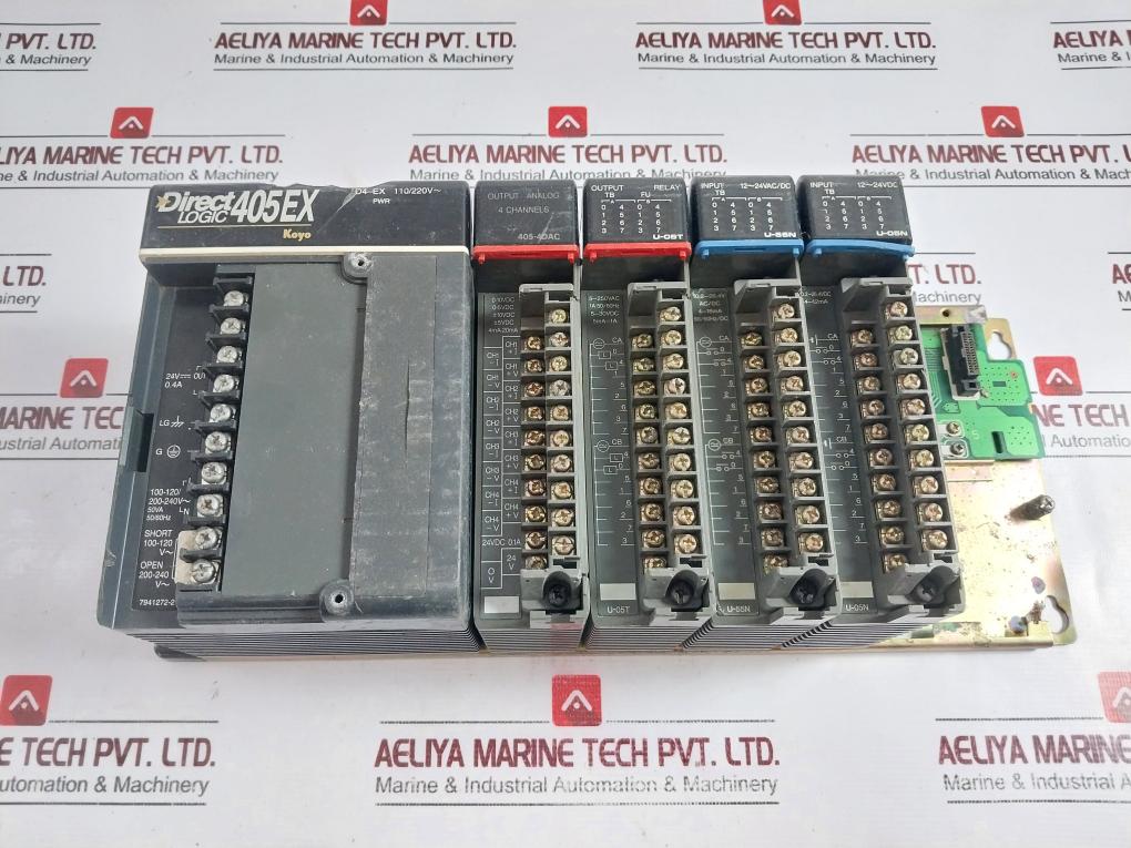 Koyo Direct LOGIC 405EX D4-EX,405-4DAC,U-05T,U-55N,U-05N,U-06B PLC Module Rack