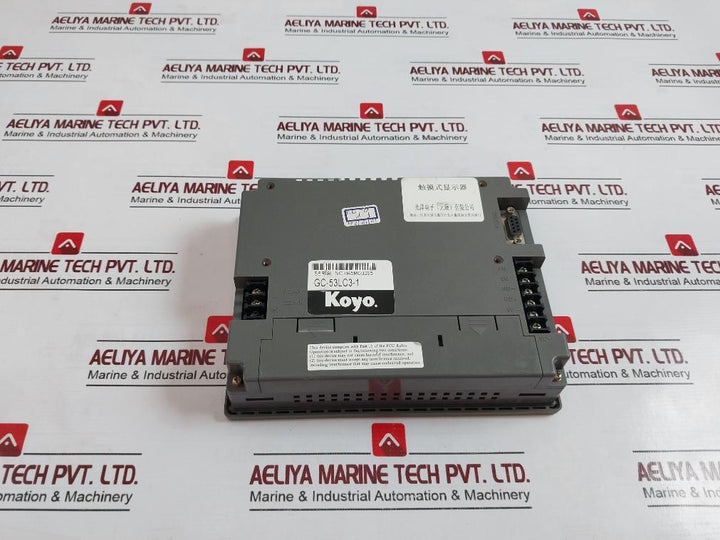 Koyo Electronics Gc-53Lc3-1 Programmable Touch Panel Dc24V 14W 720 Gm