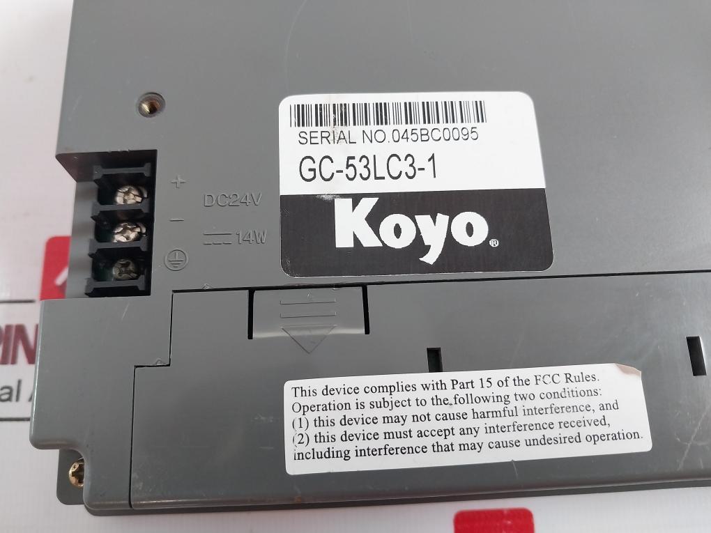 Koyo Electronics Gc-53Lc3-1 Programmable Touch Panel Dc24V 14W 720 Gm