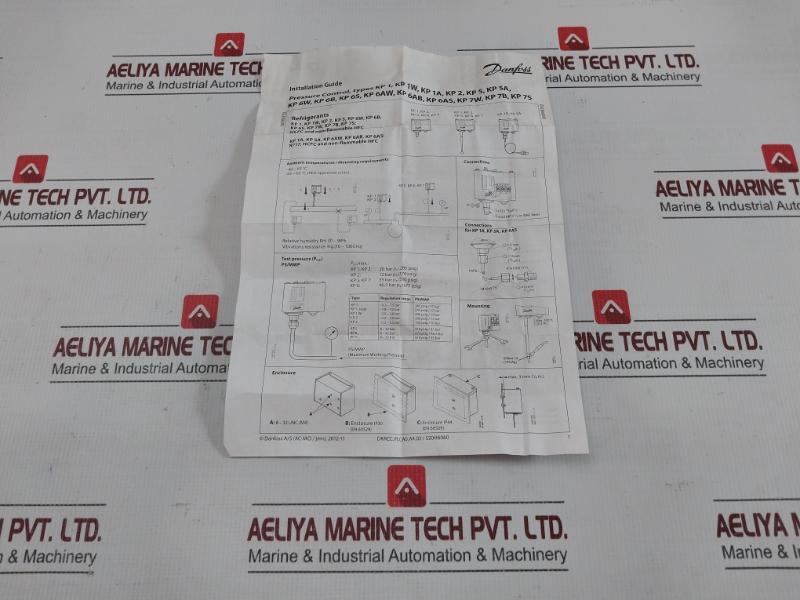 Kp5 Auto Pressure Switch 3 Bar 43 Psi Danfoss
