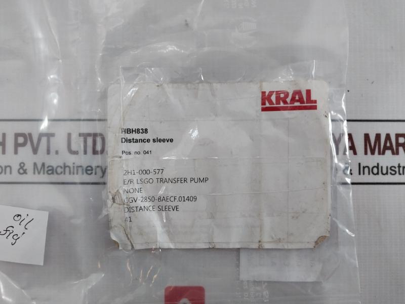 Kral Distance Sleeve Hbh838 For E/R Lsgo Transfer Pump 2H1-000-577