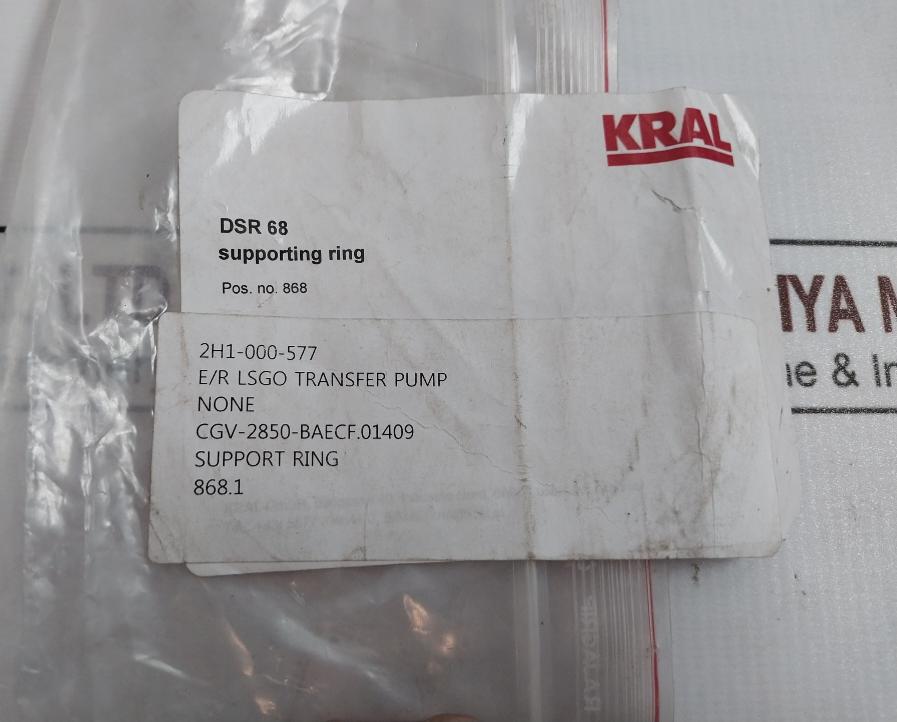 Kral Dsr 68 Supporting Ring For E/R Lsgo Transfer Pump Cgv-2850-baecf.01409