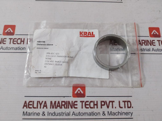 Kral Hbh196 Distance Sleeve For D/G Lsgo Transfer Pump 30N-83C-5Z3 Cgv-450 41