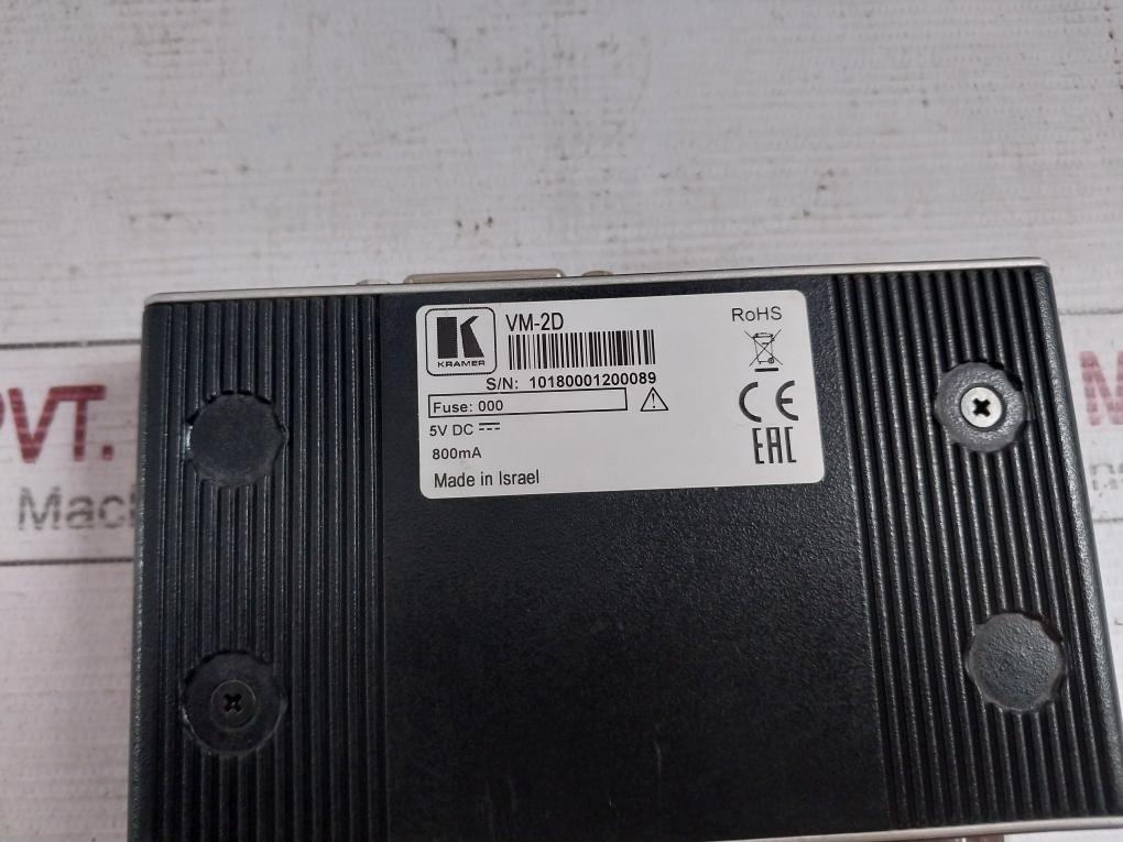 Kramer Vm-2D 1:2 Dvi Distribution Amplifier Ads-25Np-06-1 10-8048501090 100-240V