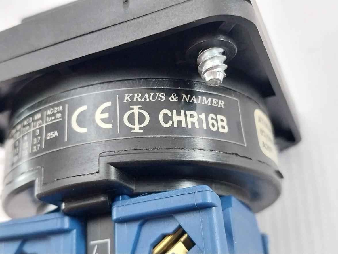 Kraus & Naimer Chr16B Manual Motor Controller 600 Vac 25 Amps