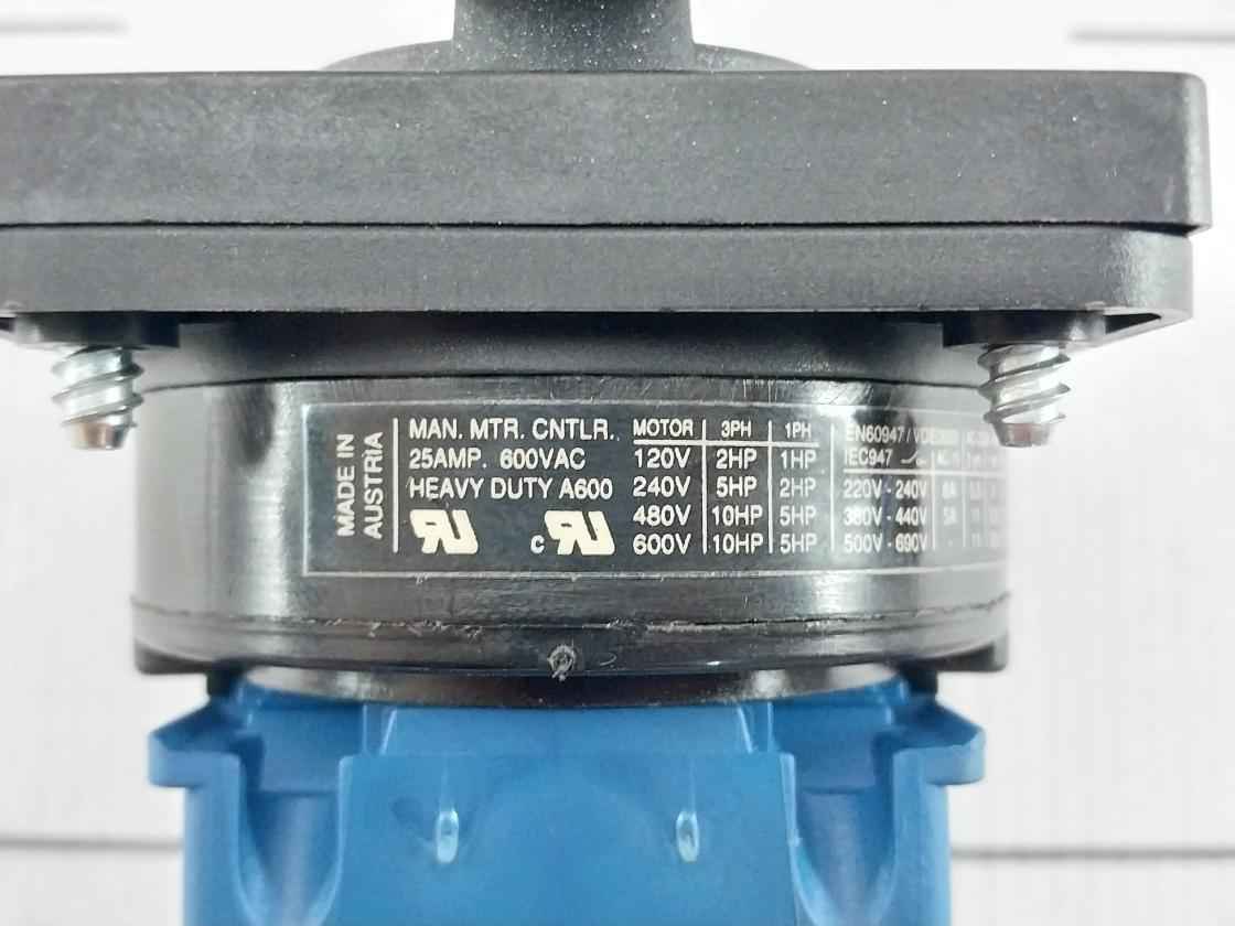 Kraus & Naimer Chr16B Manual Motor Controller 600 Vac 25 Amps