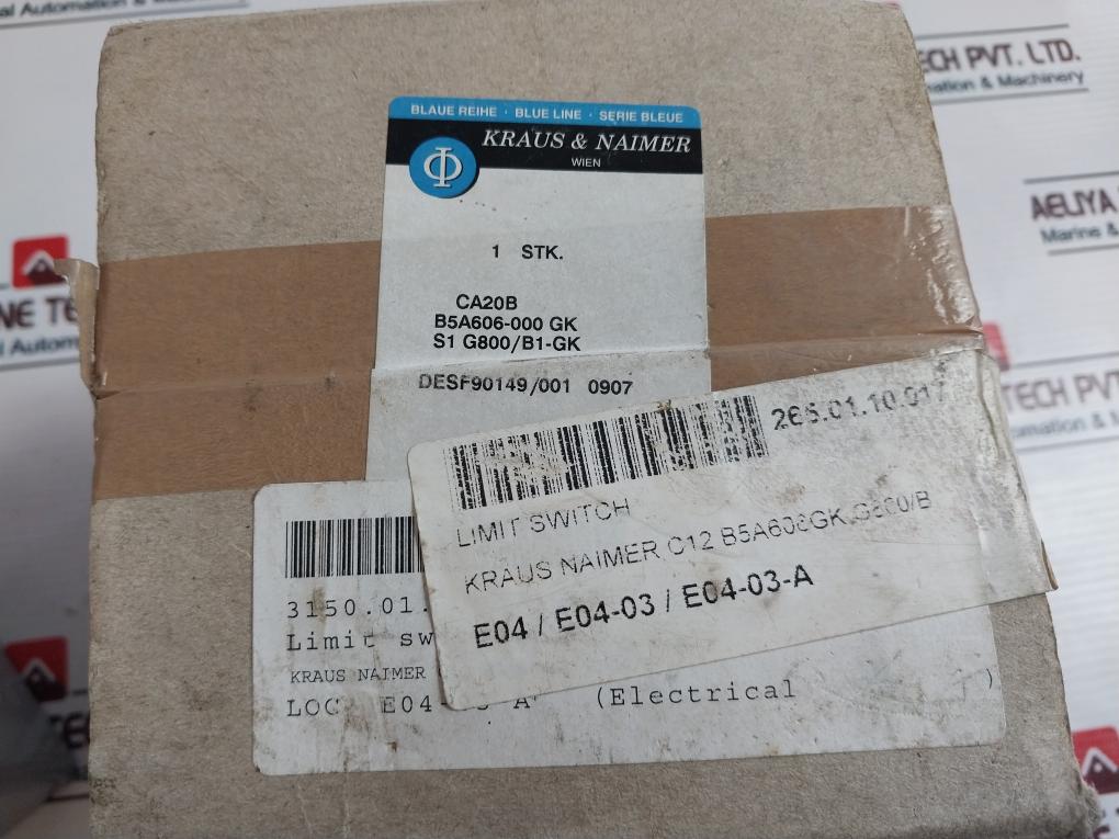 Kraus & Naimer Ca20B Limit Switch Ip65 30Amp 600Vac