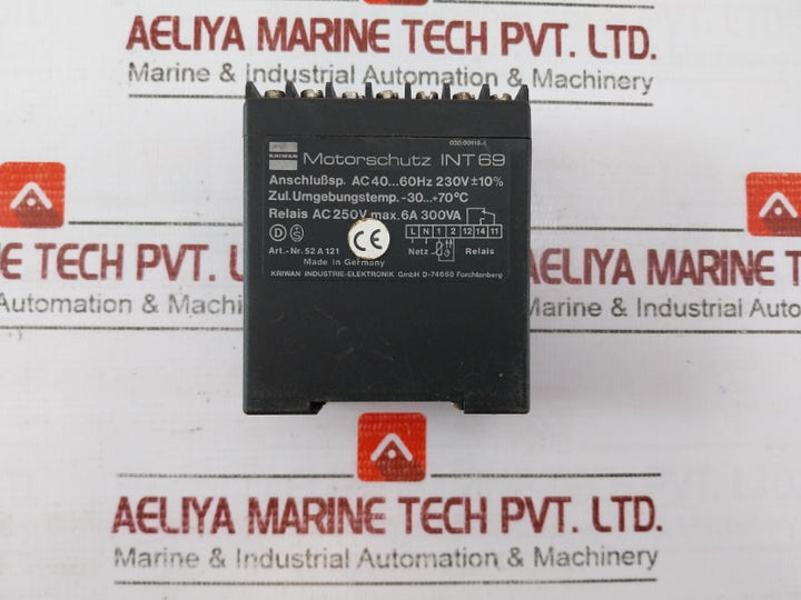 Kriwan Int 69 Motor Protection Ac 250V Max.6A 300Va 52 A 121