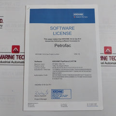 Krohne 15Nl118 Pipepatrol Software And License Cd Ze5206-dvr-j47F4