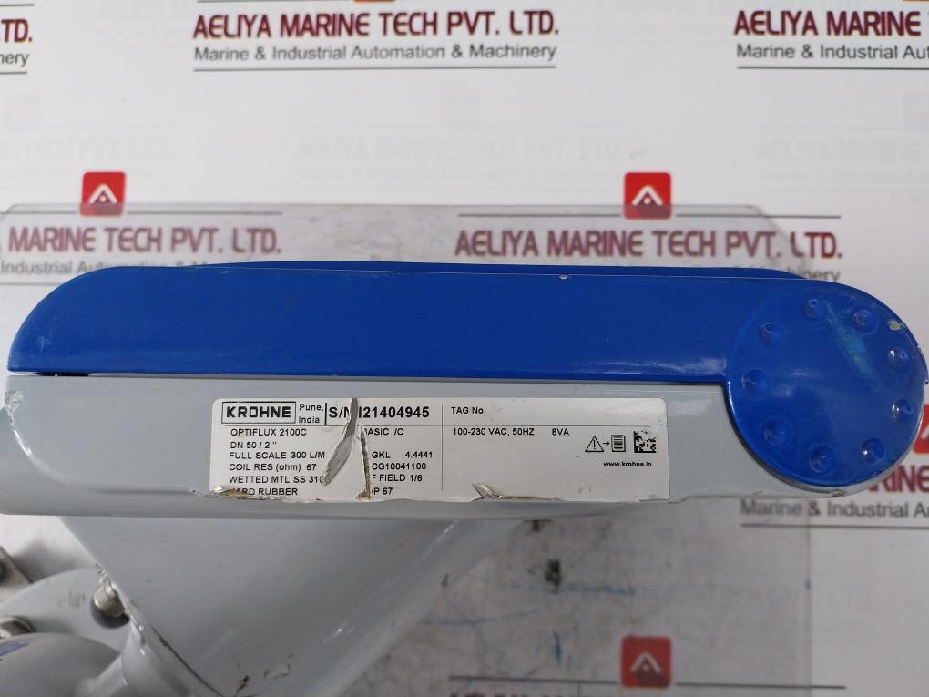Krohne Optiflux 2100C Basic I/O Electromagnetic Flowmeter 100-230Vac, 50Hz 8Va