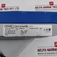 Krohne Optiflux 4100C Basic I/O Electromagnetic Flowmeter 42 Ohm Ip67 100-230Vac