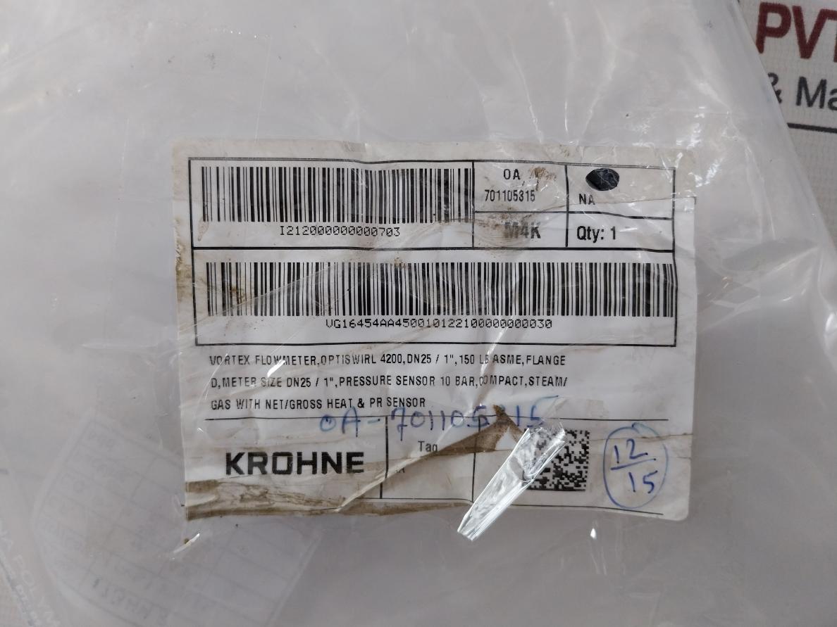 Krohne Optiswirl 4200 C Flowmeter W/ Integrated Temperature Sensor 12-32 Vdc