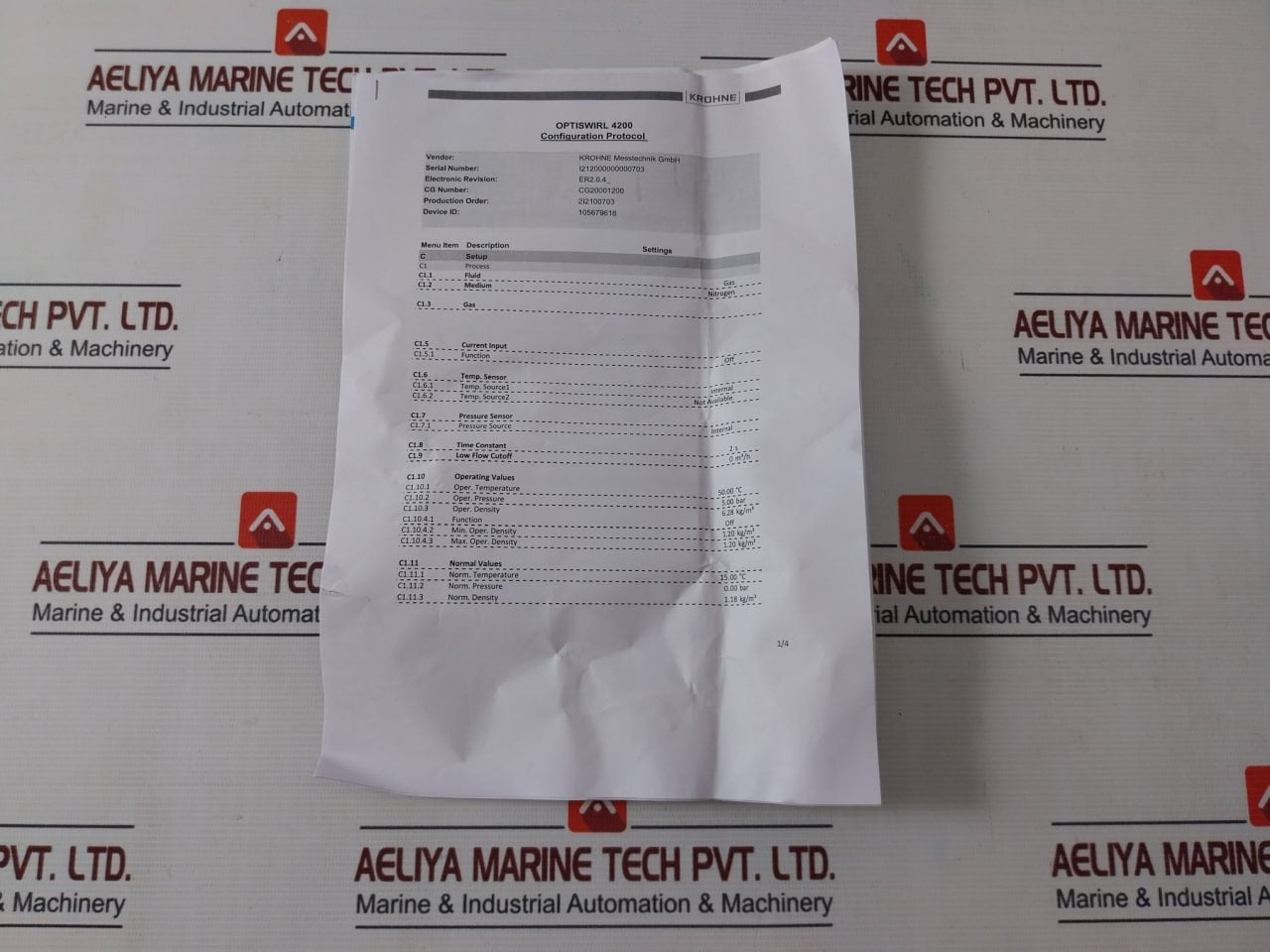 Krohne Optiswirl 4200 C Flowmeter W/ Integrated Temperature Sensor 12-32 Vdc