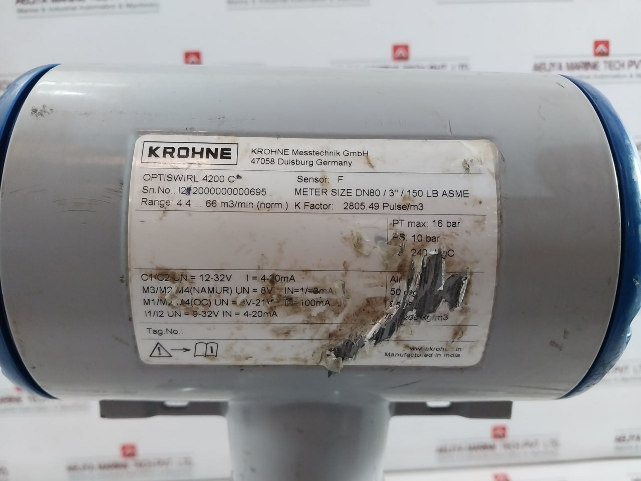 Krohne Optiswirl 4200 C Vortex Flow Meter 12-32Vdc Supply