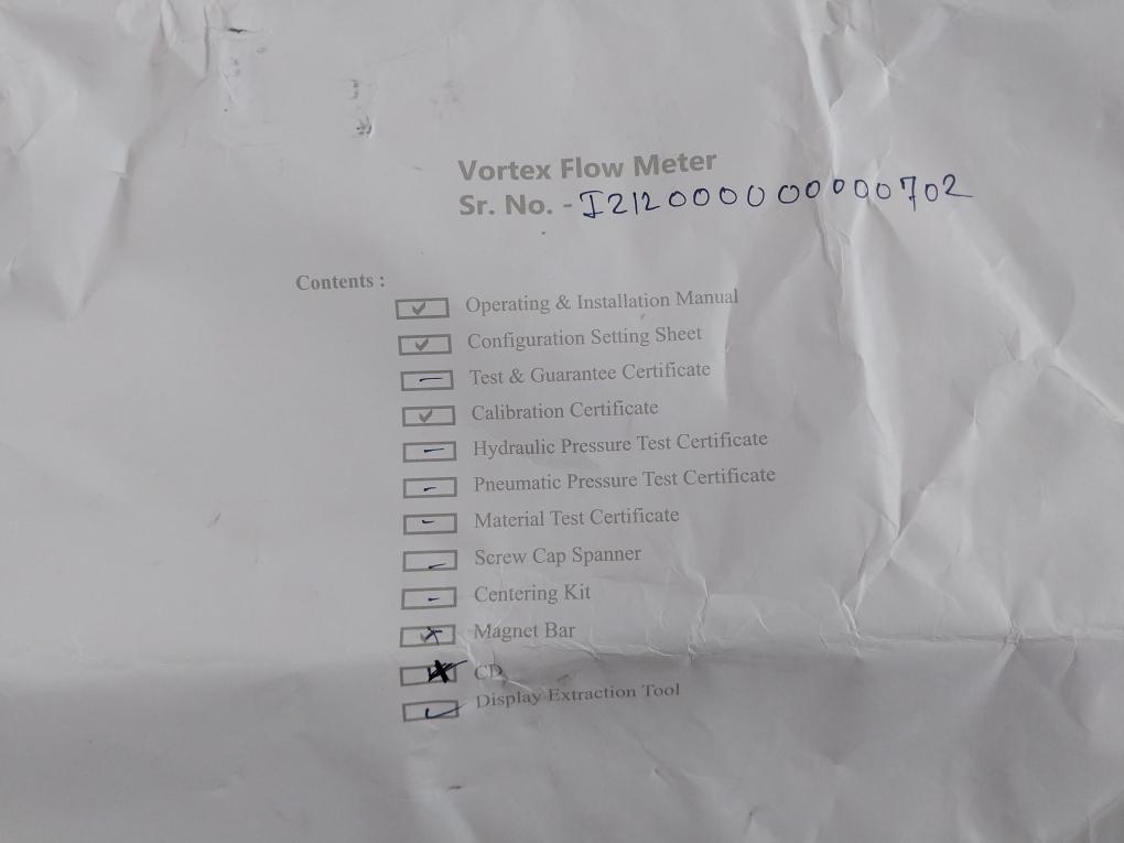 Krohne Optiswirl 4200 C Vortex Flowmeter 10 Bar 6.28 Kg/M3