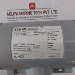 Krohne Optiswirl 4200 C Vortex Flowmeter With Integrated Temperature Sensor 5Bar