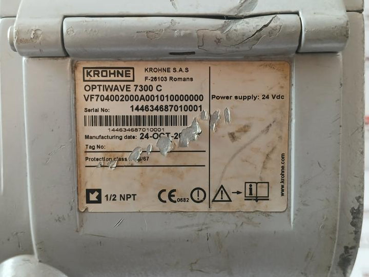 Krohne Optiwave 7300C Hart Radar Level Transmitter 24Vdc 4-20Ma