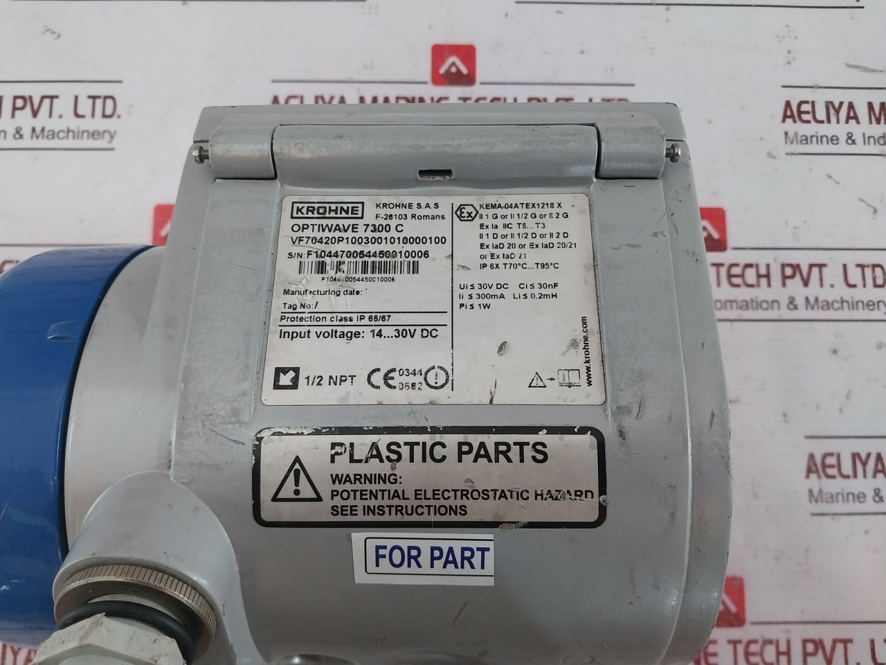 Krohne Optiwave 7300 C Radar (Fmcw) Level Transmitter 4-20Ma 14-30V Dc Ip66/67