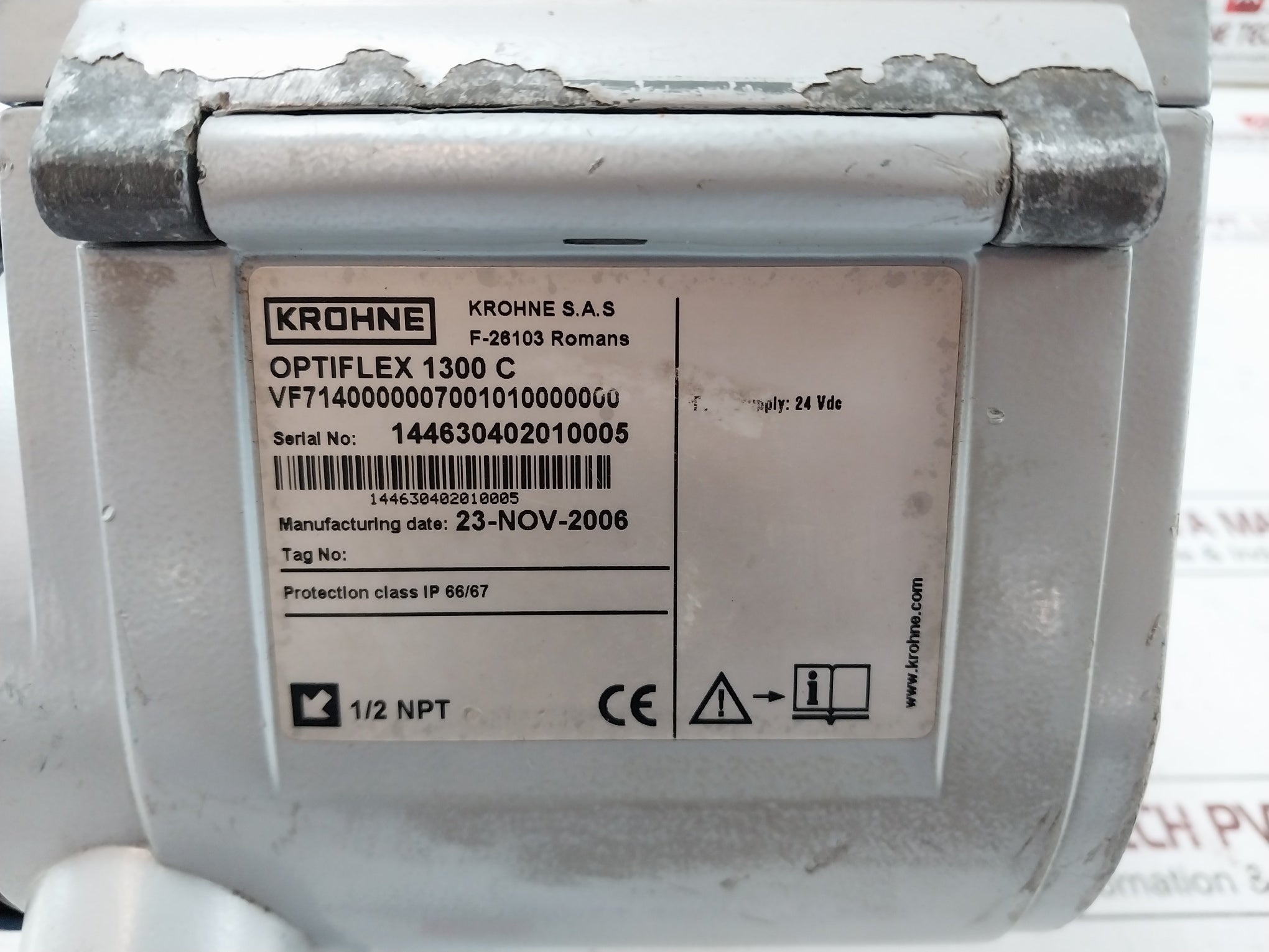 Krohne Vf7140000007001010000000 Optiflex 1300 C Radar Level Meter (Not Working)