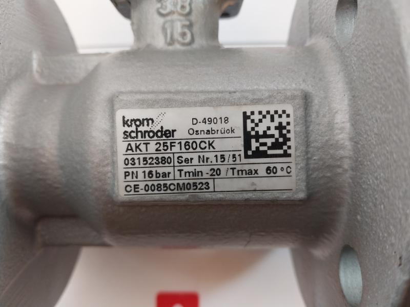 Krom Schroder Akt 25F160Ck Manual Valve 03152380 16 Bar