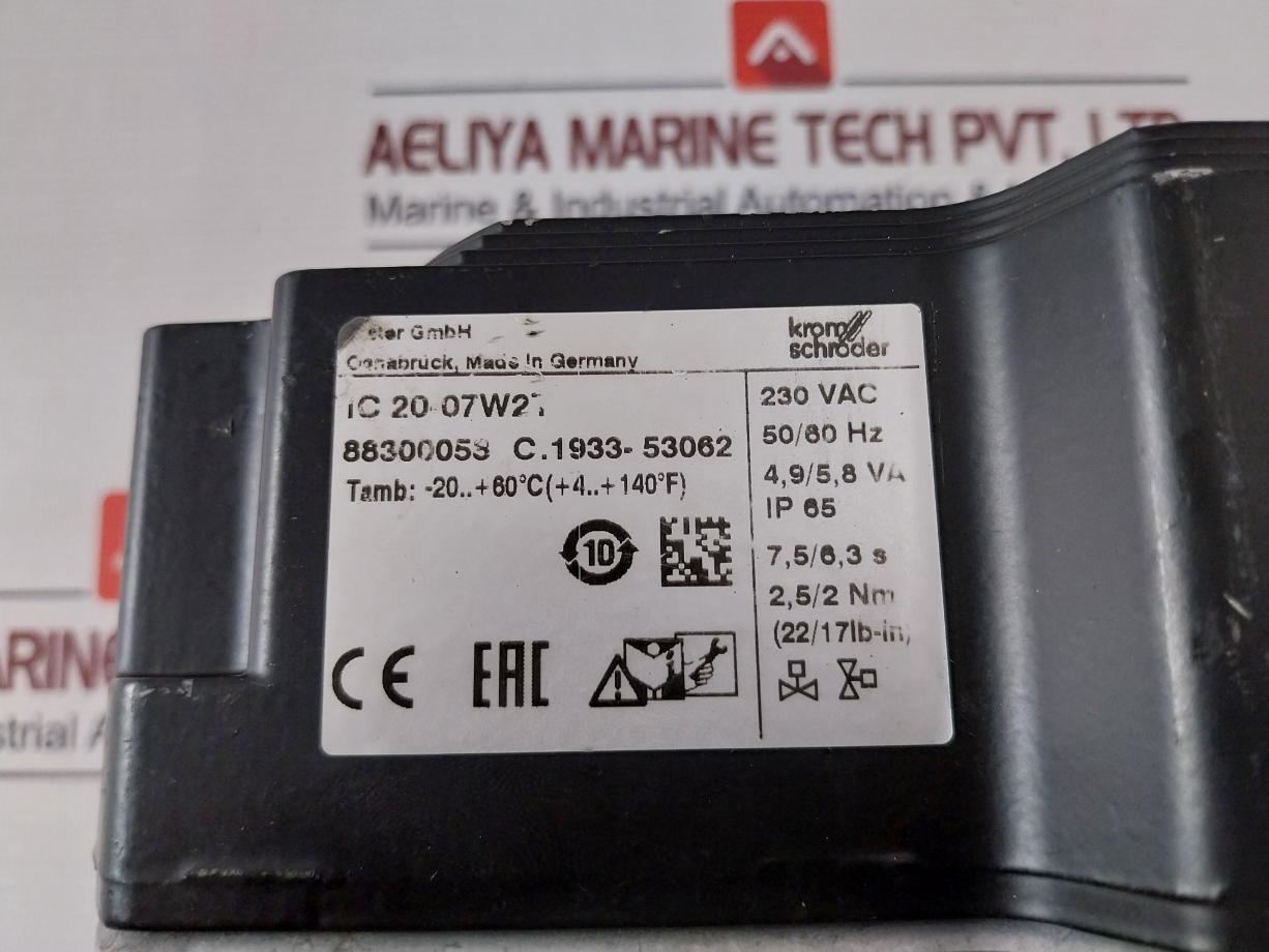 Krom Schroder Ic 20-07W2T Actuator 230 Vac 50/60 Hz