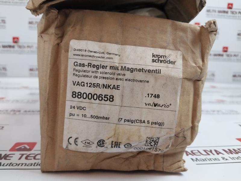 Krom Schroder Vag 125R/Nkae Pressure Regulator With Double Solenoid Valve 24 Vdc