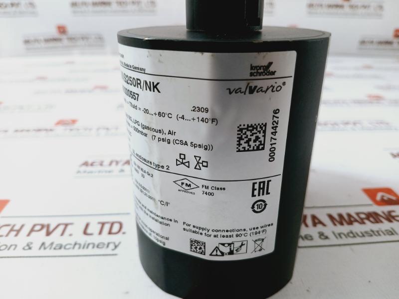 Krom Schroder Vas250r/nk Gas Solenoid Valve 88000557 500mbar 24vdc 36w