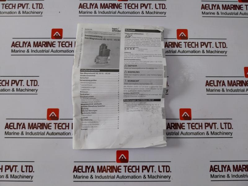 Krom Schroder Vg 25r02nq31d Gas Solenoid Valve 120v 50/60hz 31w