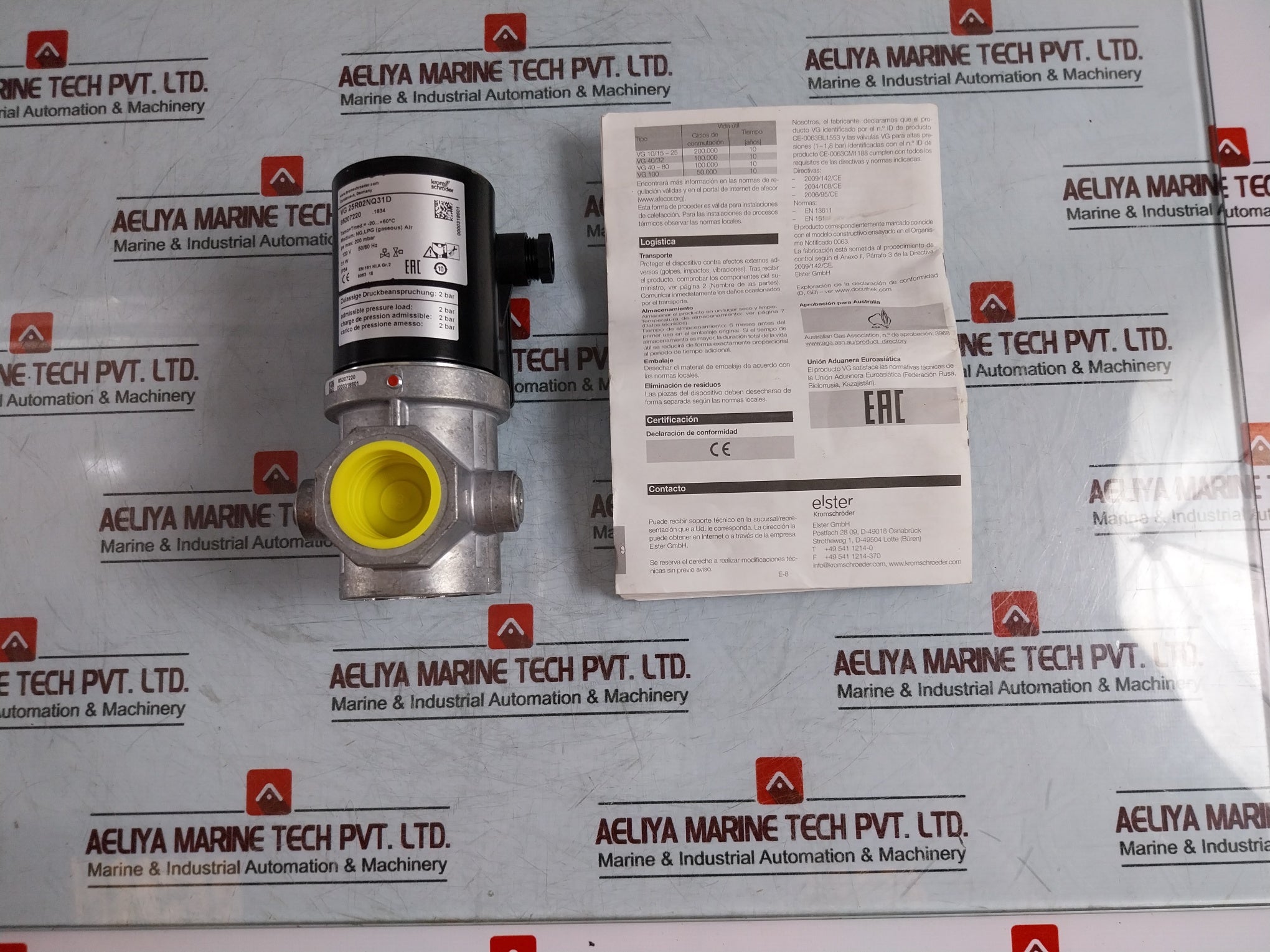 Krom Schroder Vg 25r02nq31d Gas Solenoid Valve 120v 50/60hz 31w 85207220