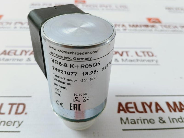 Krom Schroder Vg6-8 K+r05q5 Solenoid Valves For Gas 74921077 120v 8 Va 50/60hz