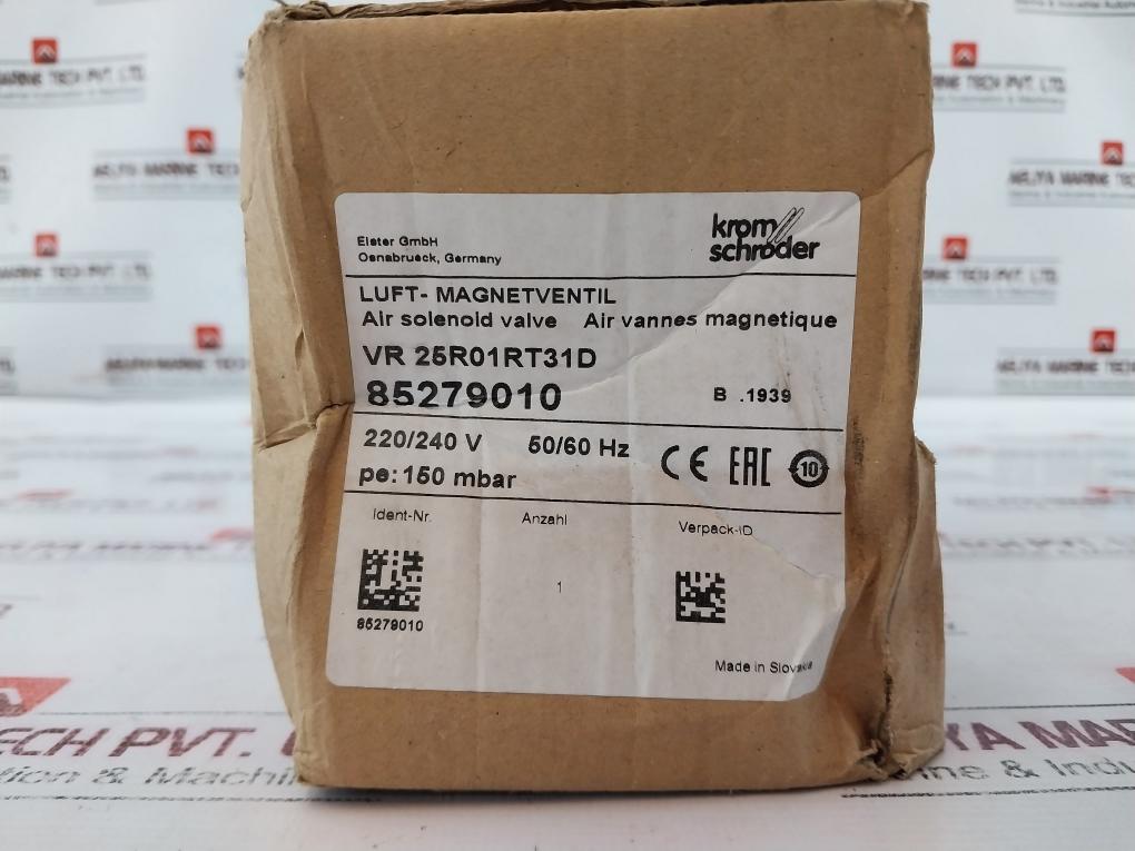Krom Schroder Vr 25R01Rt31D Air Solenoid Valve 220/240V 31/37w