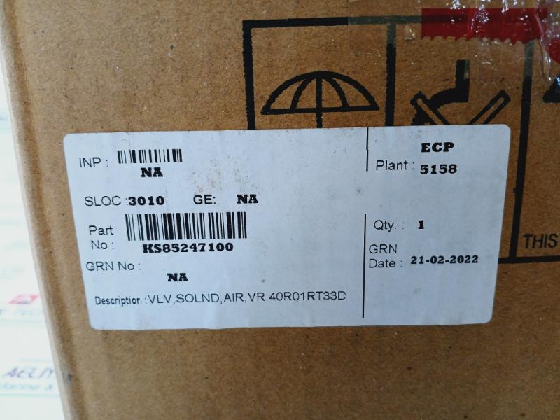 Krom Schroder Vr 40r01rt33d Air Solenoid Valve Ks85247100 220/240v 50/60hz
