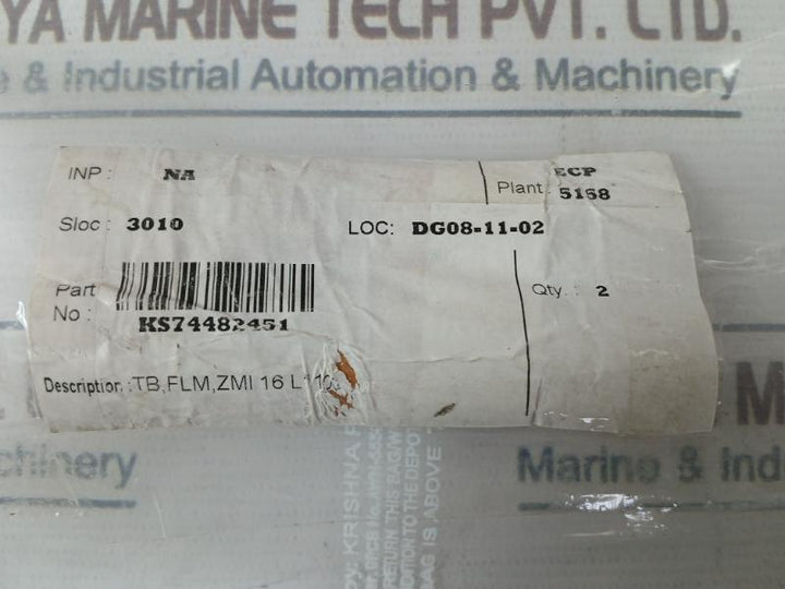 Kromschroder 74482451 Flame Tube Tb,Flm,Zmi 16 L1100 Ql 40007272 16,00 Mm X 1,50H