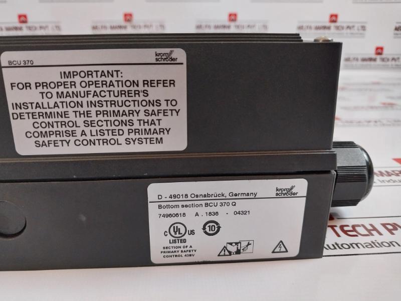 Kromschroder Bcu370Qfeu0D3 Burner Control Unit Ks88600300