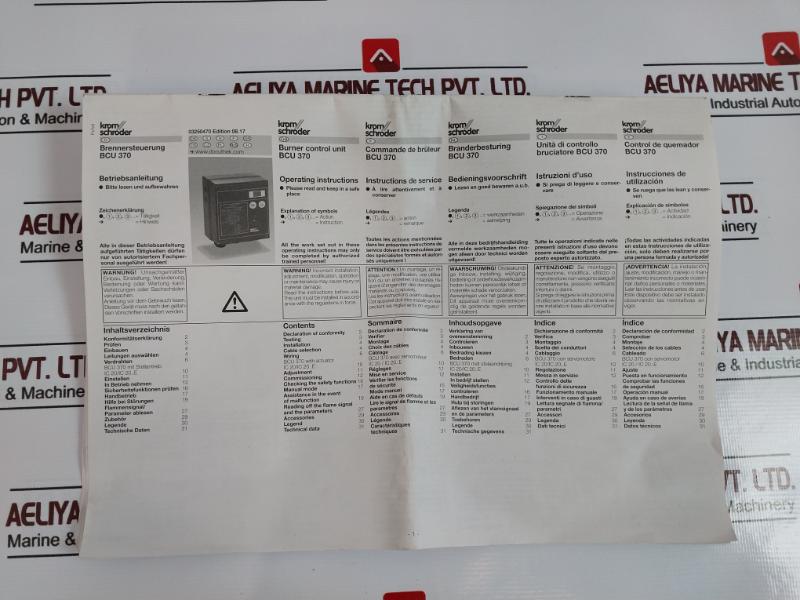 Kromschroder Bcu370Qfeu0D3 Burner Control Unit Ks88600300