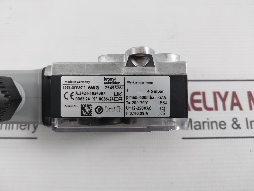 Kromschroder Dg 40Vc1-6Wg Pressure Switch For Gas 75455261 12-250Vac -20/+70?C
