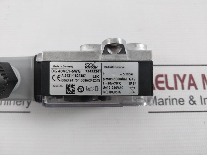 Kromschroder Dg 40Vc1-6Wg Pressure Switch For Gas 75455261 12-250Vac -20/+70?C