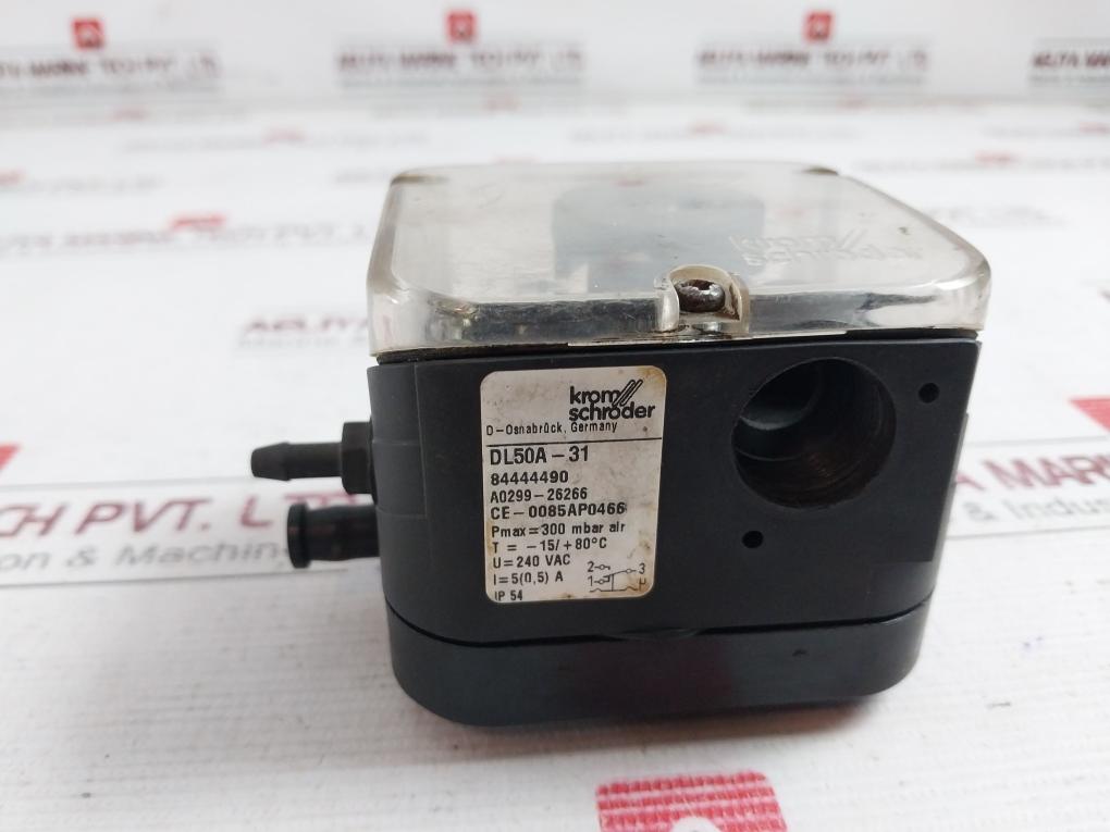 Kromschroder Dl50A-31 Pressure Switch 84444490 Ce-0085Ap0466 Ip54 300Mbar 240Vac