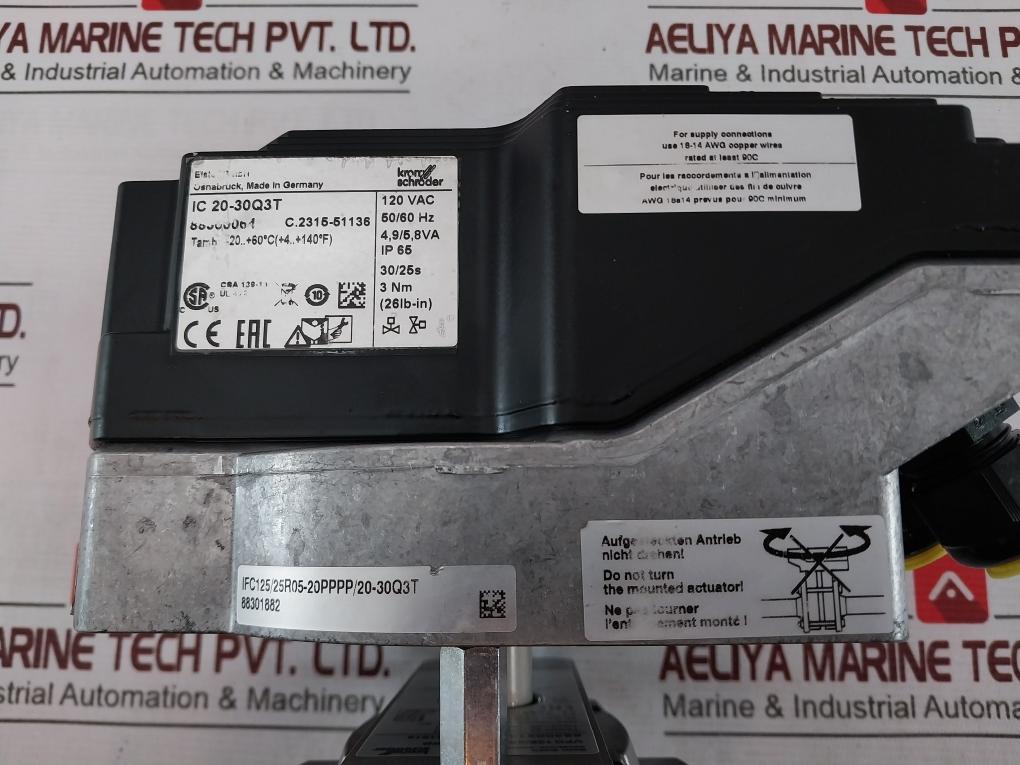 Kromschroder Ic 20-30Q3T Actuator 88300064 120 Vac 50/60 Hz Ip65 18-14 Awg