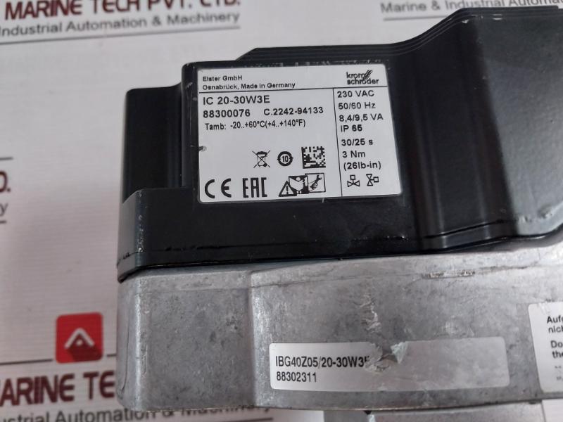 Kromschroder Ic 20-30W3E Actuator 88300076 230 Vac 50/60 Hz Ibg40Z05/20-30W3E