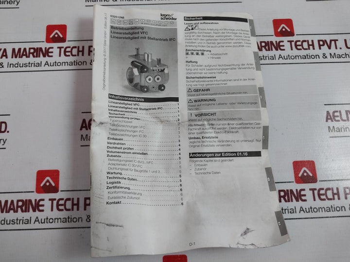 Kromschroder Vfc340/40R05-40Pppp Linear Flow Control 88302511