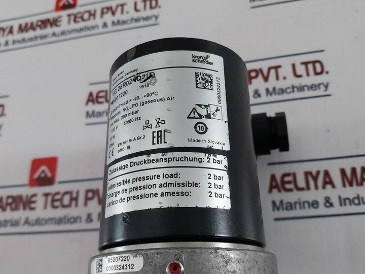 Kromschroder VG 25R02NQ31D Gas Solenoid Valve 200 MBAR 120V 50/60 HZ 85207220