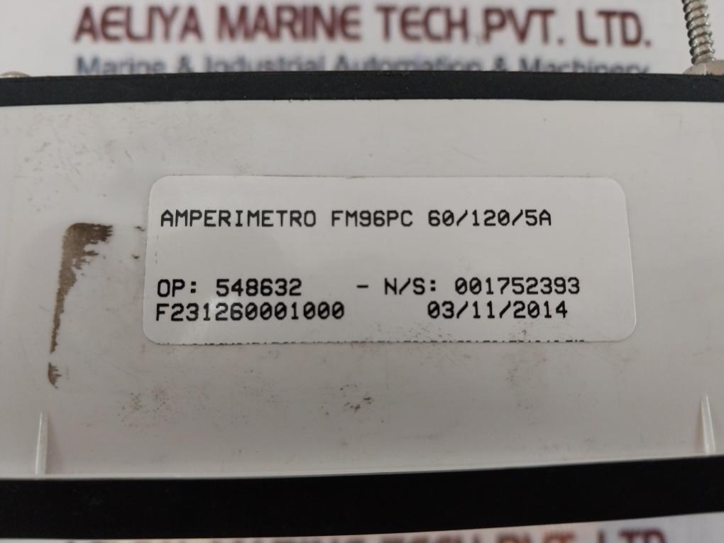 Kron 60/5A Ammeter Fm96Pc 0-60/120A