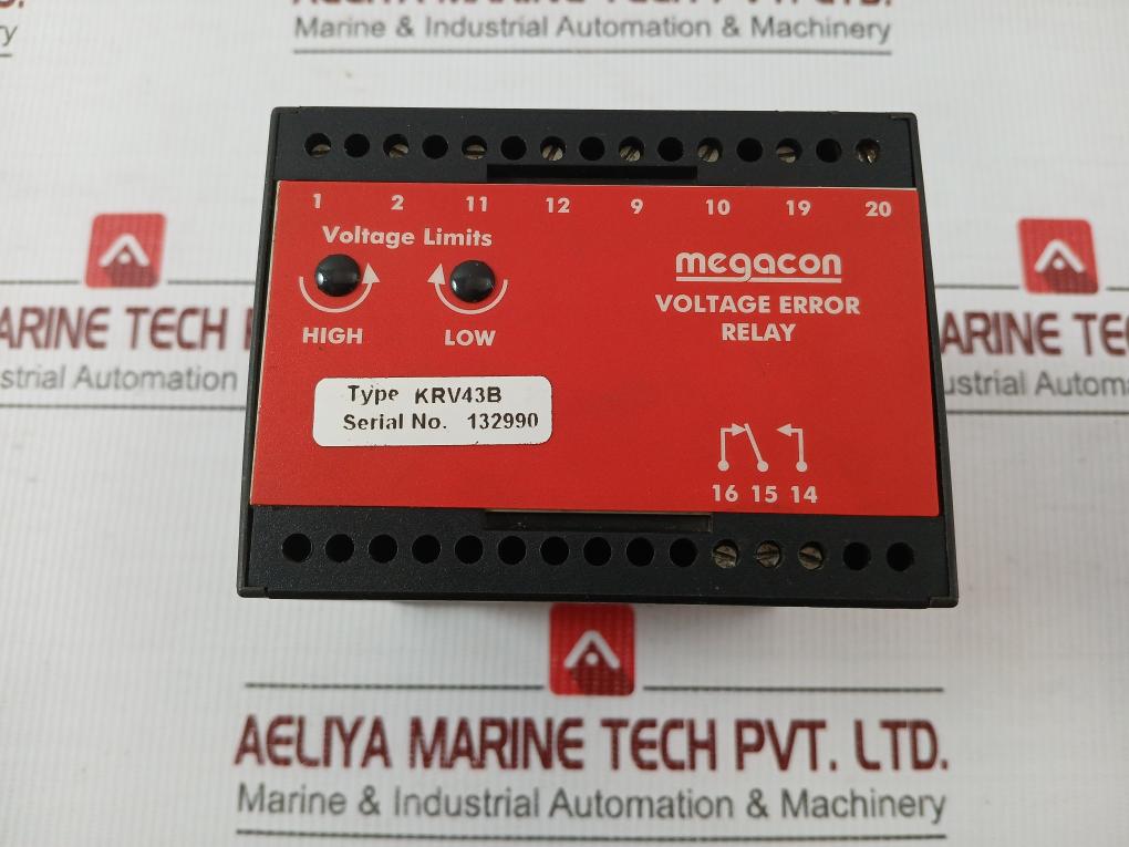 Krv43B Megacon Voltage Error Relay 100/120V 50/60Hz