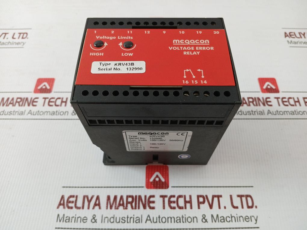 Krv43B Megacon Voltage Error Relay 100/120V 50/60Hz