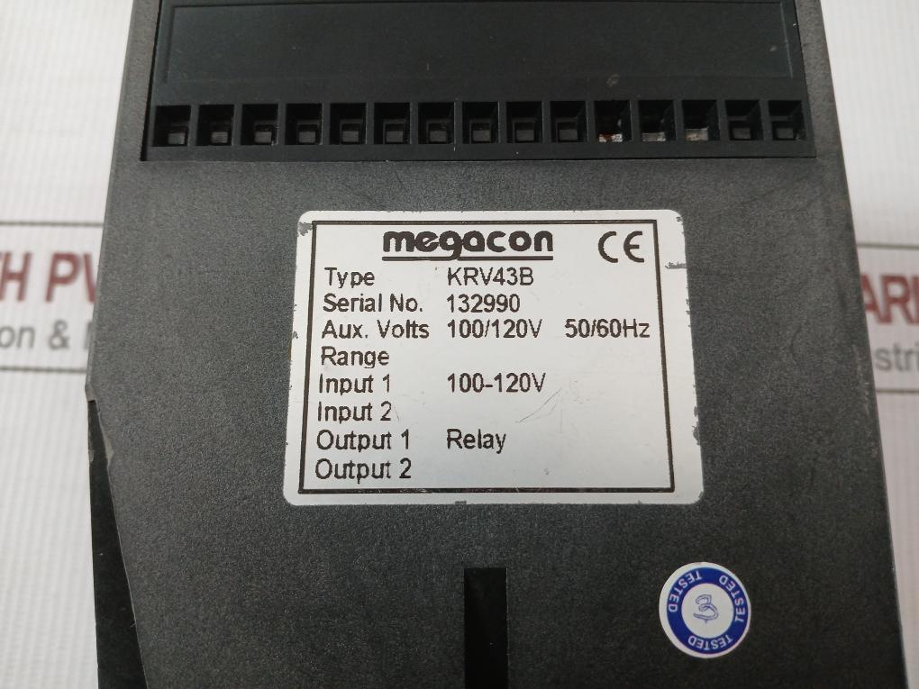 Krv43B Megacon Voltage Error Relay 100/120V 50/60Hz