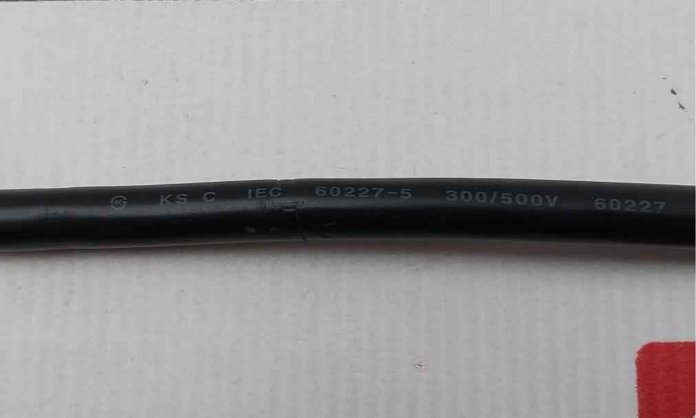 Ks C Iec 60227-5 Sensor Cable Iec 300/500V 1.5 Meter