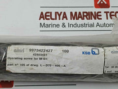 Ksb 9973422427 Operating Screw L-d70-406-a